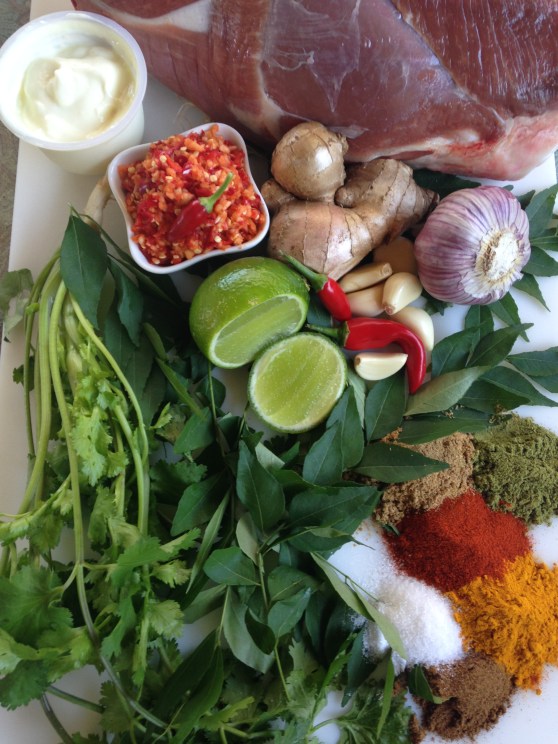 Tandoori lamb ingredients