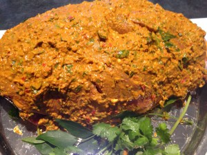 Tandoori lamb marinated