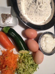 smitsfoodblog - Zucchini and Carrot Slice Preparation