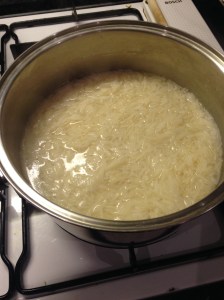 smitsfoodblog - boil to water is level with rice