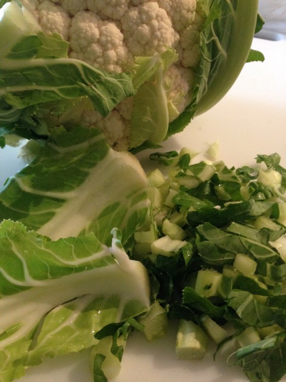smitsfoodblog - cauliflower leaves