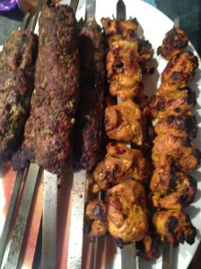 smitsfoodblog- BBQ Greek Lamb Mince Kebabs and Chicken Tikka cooked