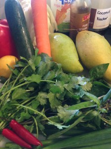 smitsfoodblog - mango salad ingredients