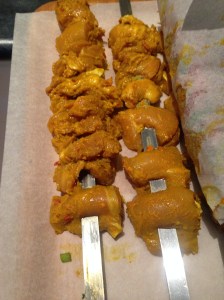 smitsfoodblog- spicy BBQ chicken skewered