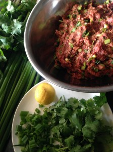 smitsfoodblog- spicy BBQ lamb mince prep 2