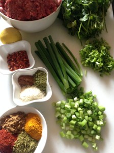 smitsfoodblog- spicy BBQ lamb mince preparation