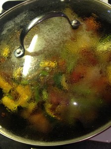 smitsfoodblog - spicy lamb mince and vegetables - simmer